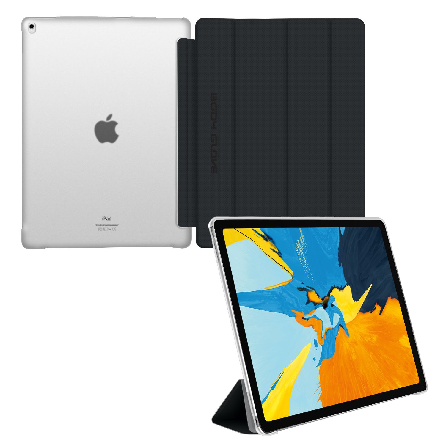 Body Glove Smart Suit Case - Apple iPad Pro 11 (2018)/ iPad Pro 11 (2020)/ iPad Pro 11 (2021)/ iPad Pro 11 (2022)/ iPad Air 4 (2020)/ iPad Air 5 (2022) (Clear and Black)