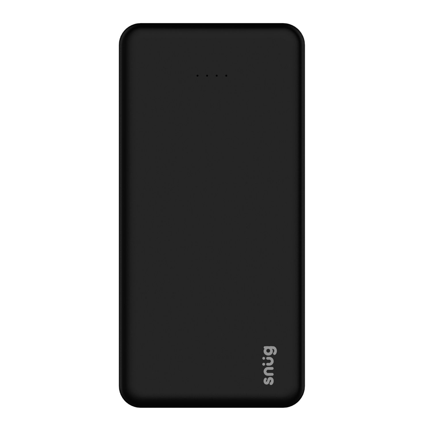 Snüg 10 000mAh Dual USB Port 4LED Indicator Powerbank plus USB to Type C Cable (Black) - Image 3