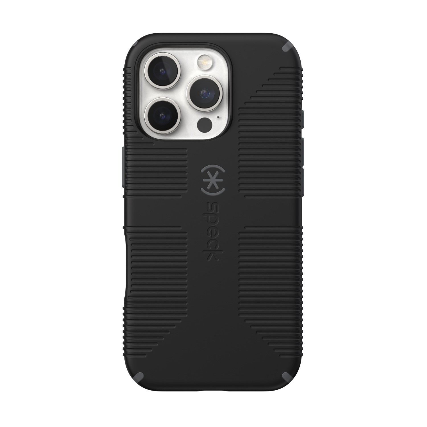 Speck Candyshell Grip MagSafe Case - Apple iPhone 16 Pro (Black and Slate Grey)