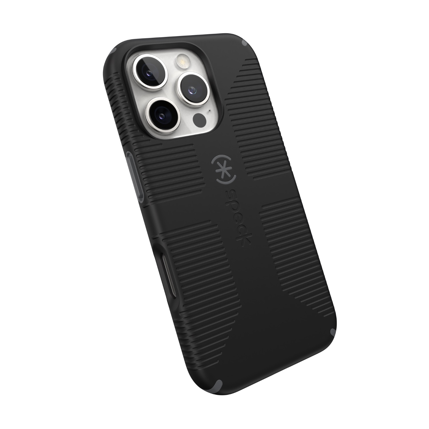Speck Candyshell Grip MagSafe Case - Apple iPhone 16 Pro (Black and Slate Grey) - Image 4