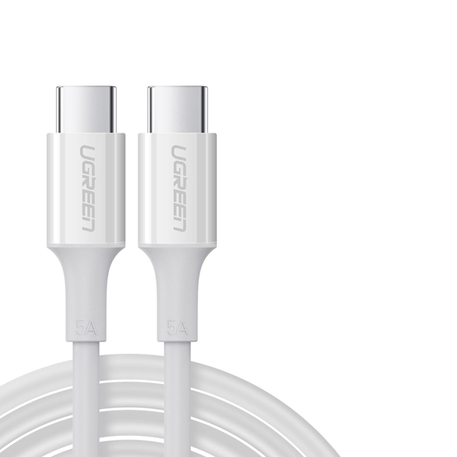 UGREEN 100W 1.0m Type C To Type C Cable (White)
