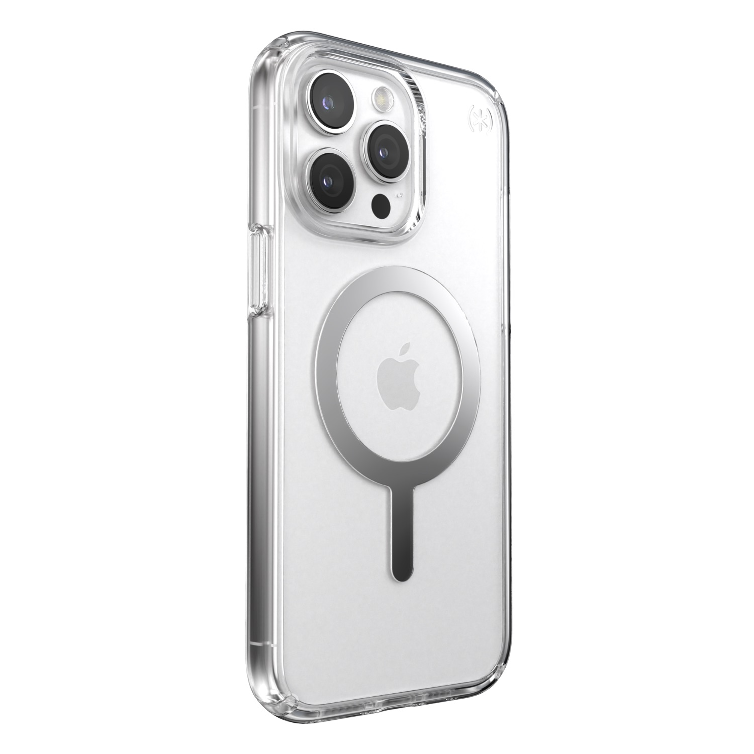 Speck Presidio Perfect-Clear MagSafe Case - Apple iPhone 15 Pro Max (Clear and Chrome) - Image 3